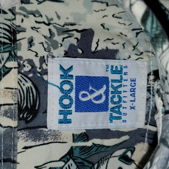 Hook & Tackle button down shirt size XL Fishing boating - Picture 4 of 5